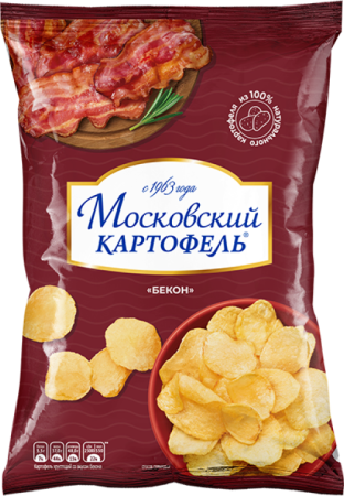 Московский картофель Бекон 60г+соус Heinz барбекью 89г/16
